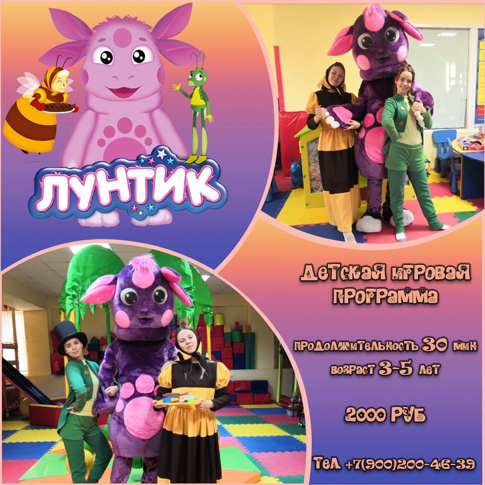 Детская игровая программа "Лунтик и его друзья" (3-5 лет)